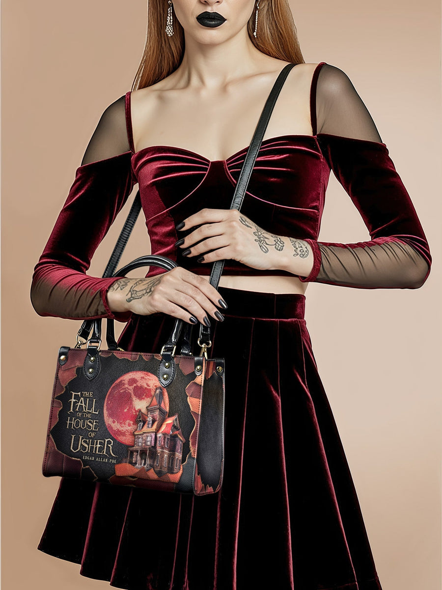 "The Fall Of The House Of Usher" Small Leather Handbag