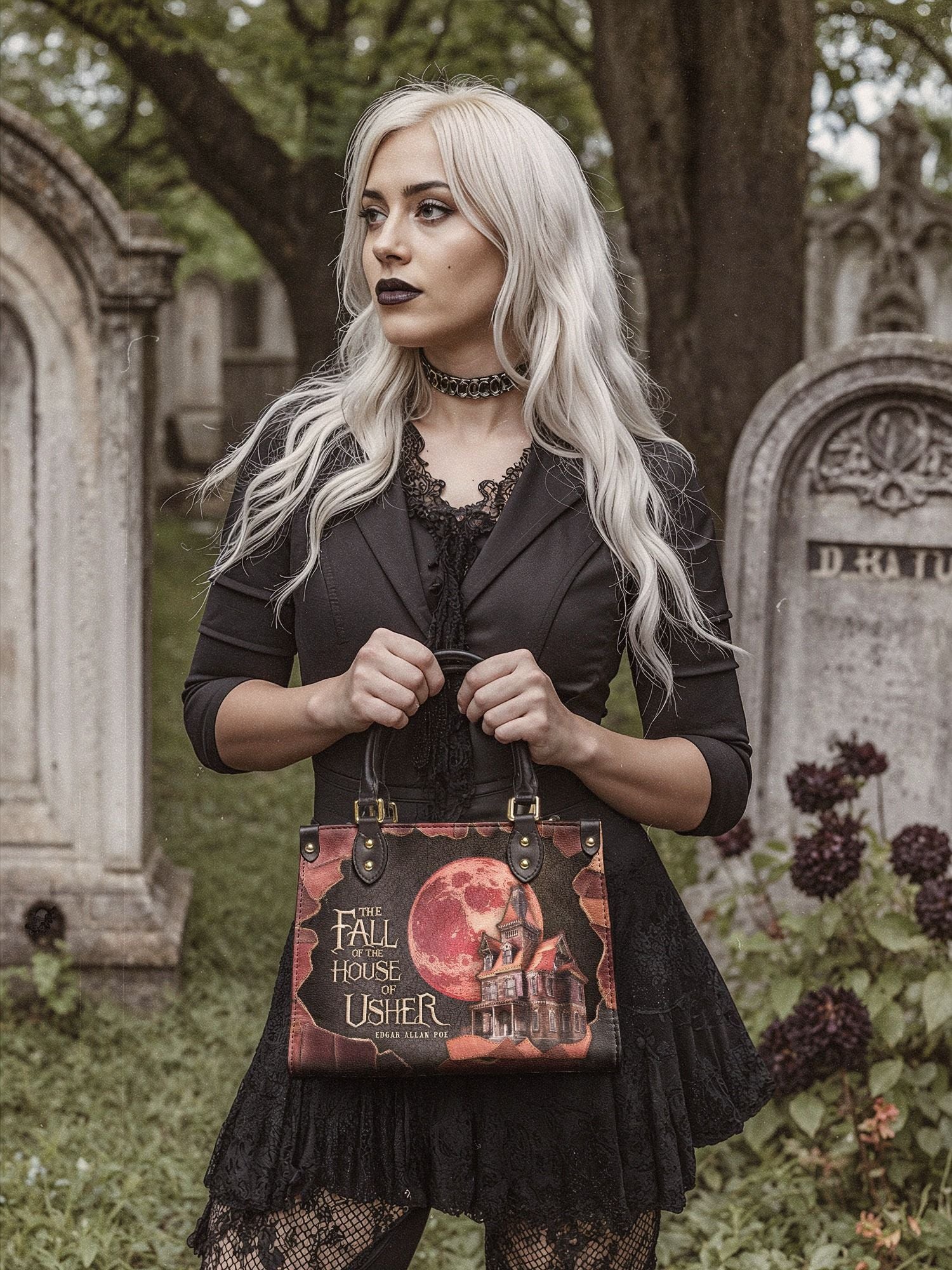 "The Fall Of The House Of Usher" Small Leather Handbag