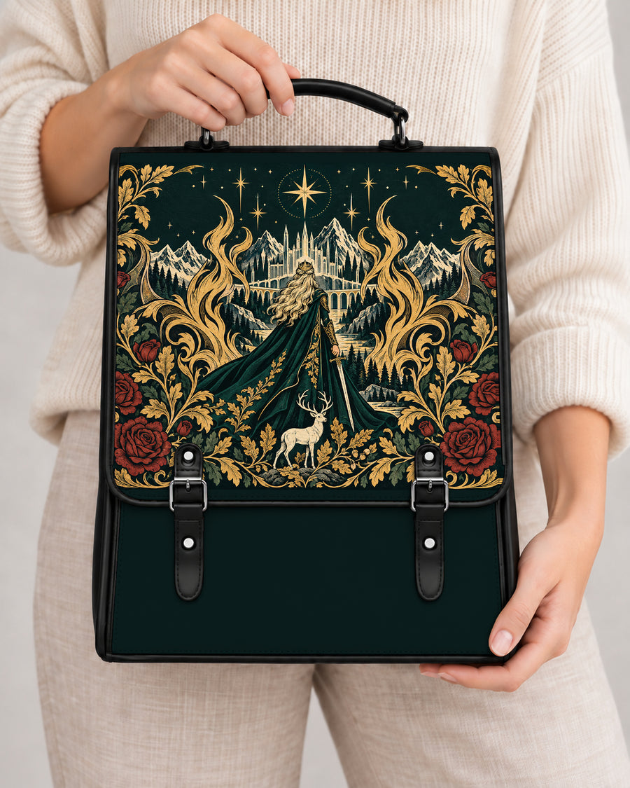 "The Fire Queen" White Stag Leather Backpack