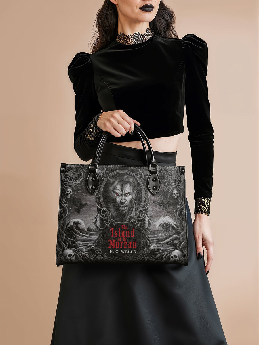 "The Island Of Dr Moreau" - Black Interior - Leather Handbag