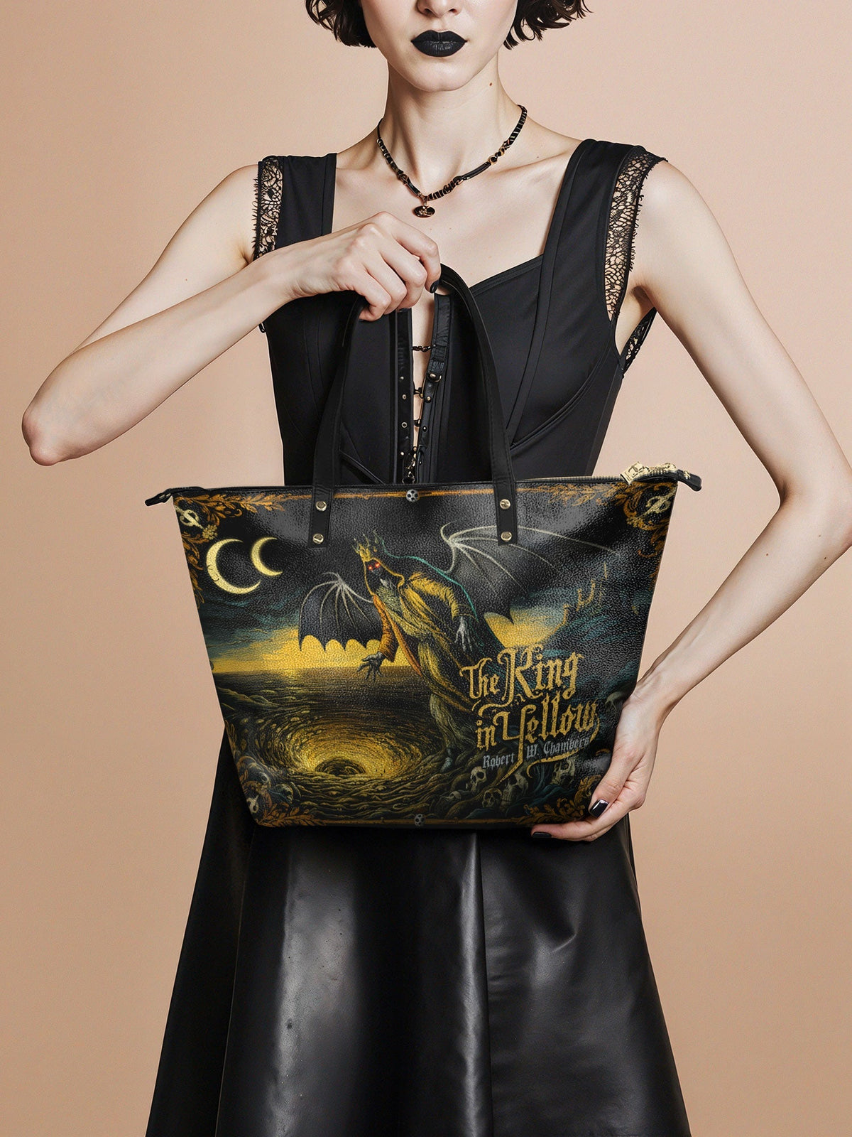 "The King In Yellow" Leather Tote Bag
