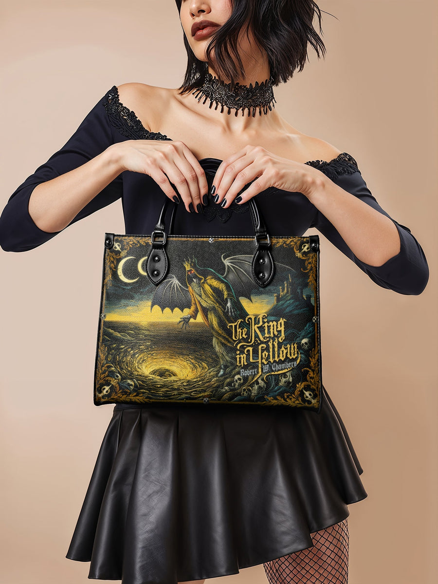 "The King In Yellow" - Black Interior - Leather Handbag