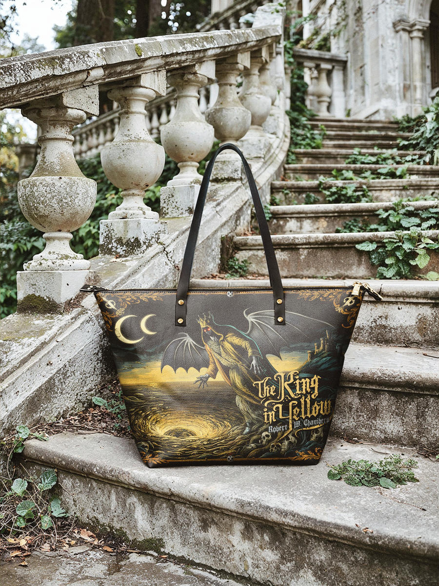 "The King In Yellow" Leather Tote Bag