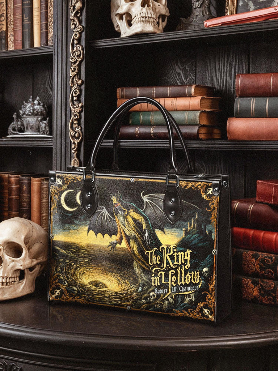 "The King In Yellow" - Black Interior - Leather Handbag