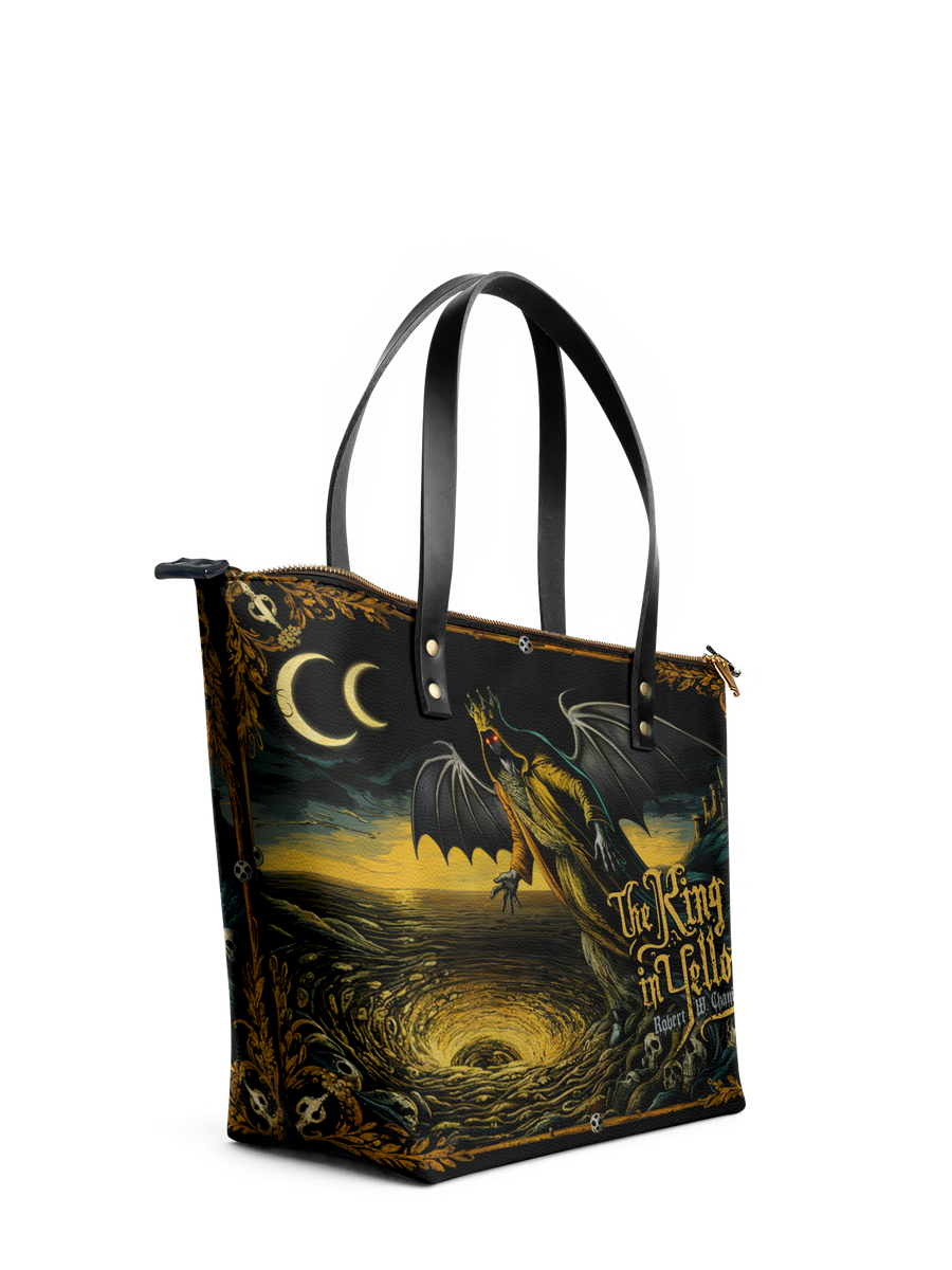 "The King In Yellow" Leather Tote Bag