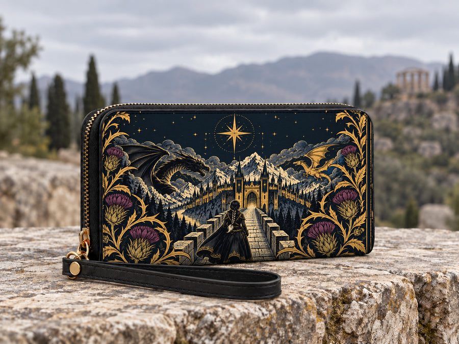 "The Parapet" Starlit Dragons Long Wallet