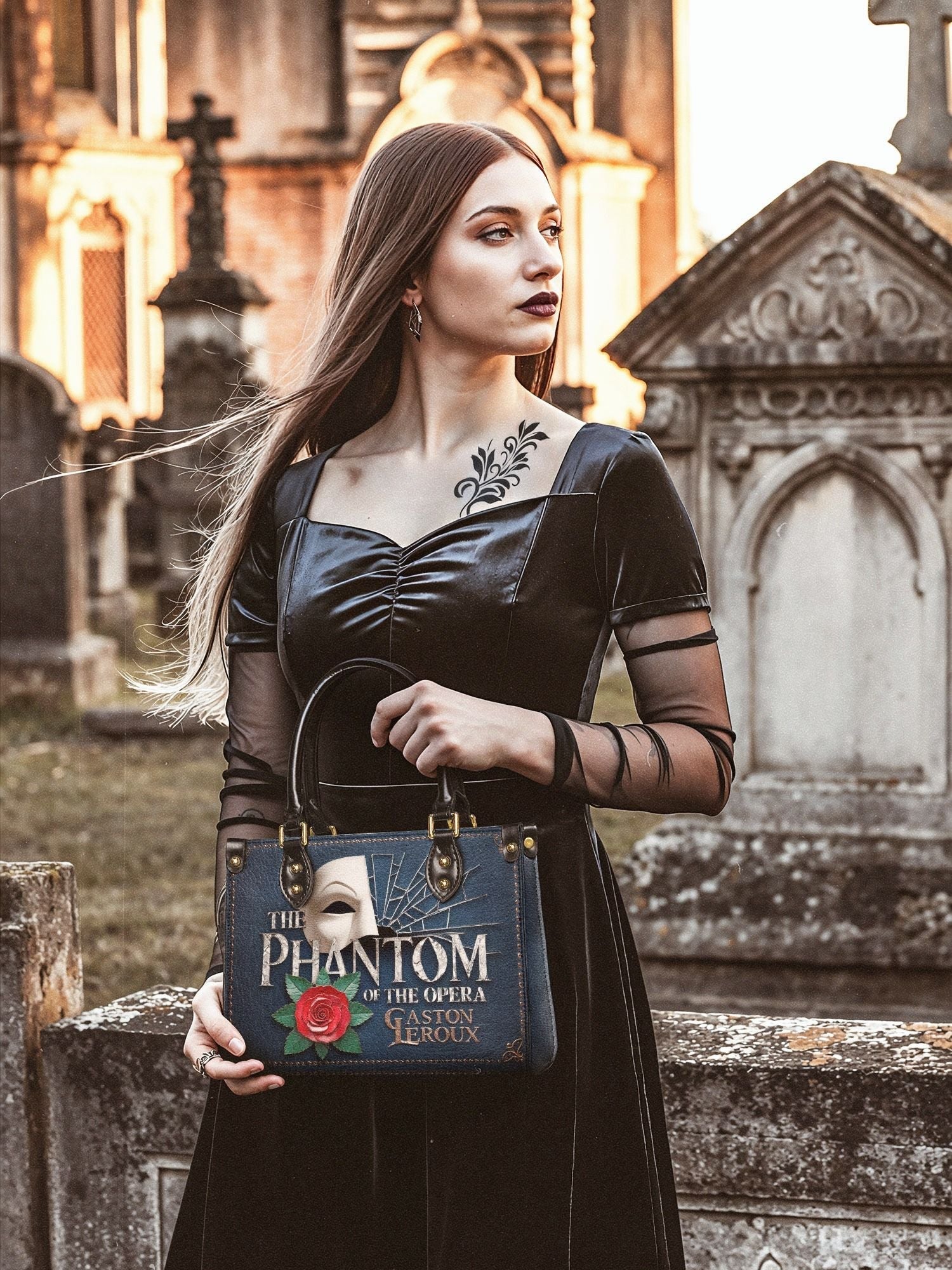 "The Phantom Of The Opera" Small Leather Handbag