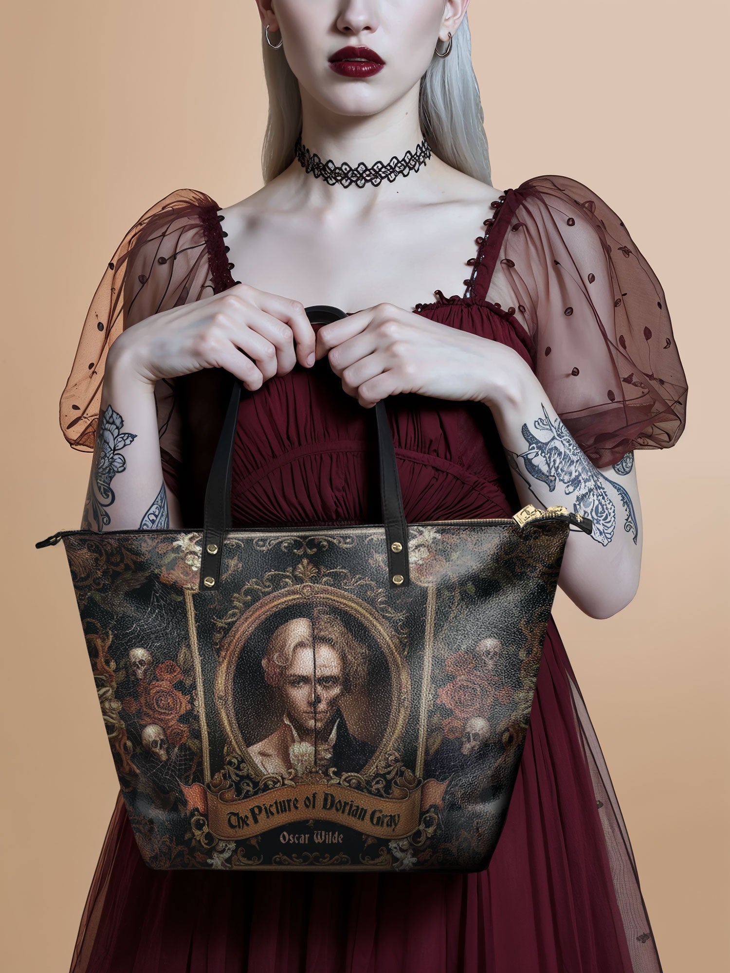 "The Picture Of Dorian Gray" Leather Tote Bag