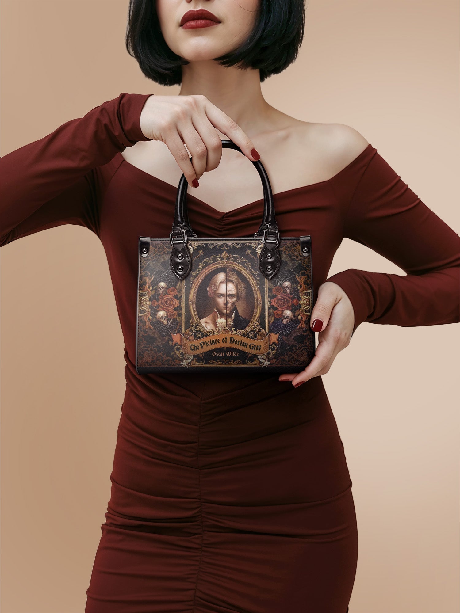 "The Picture Of Dorian Gray" - Black Interior - Small Leather Handbag