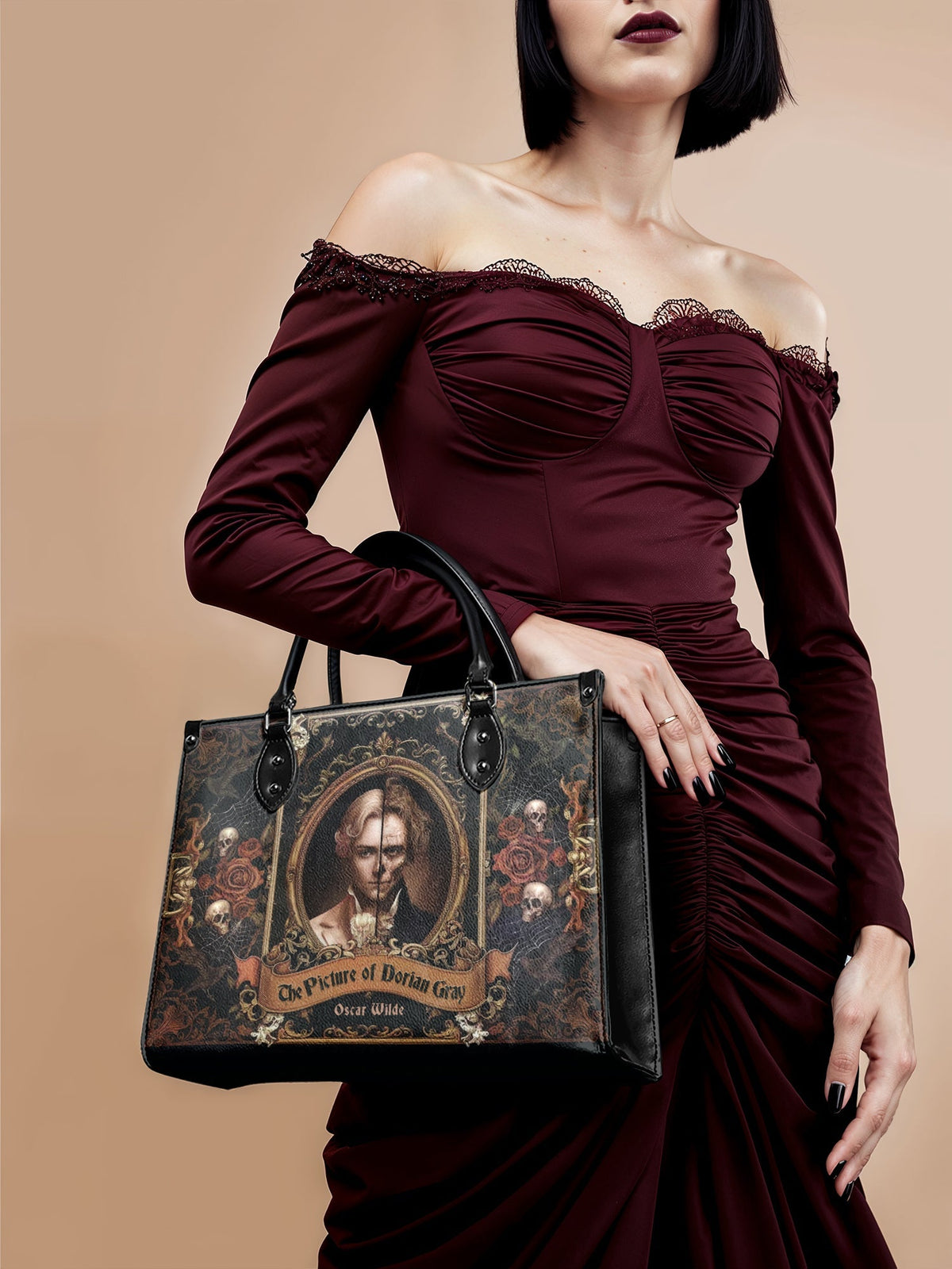 "The Picture Of Dorian Gray" - Black Interior - Leather Handbag