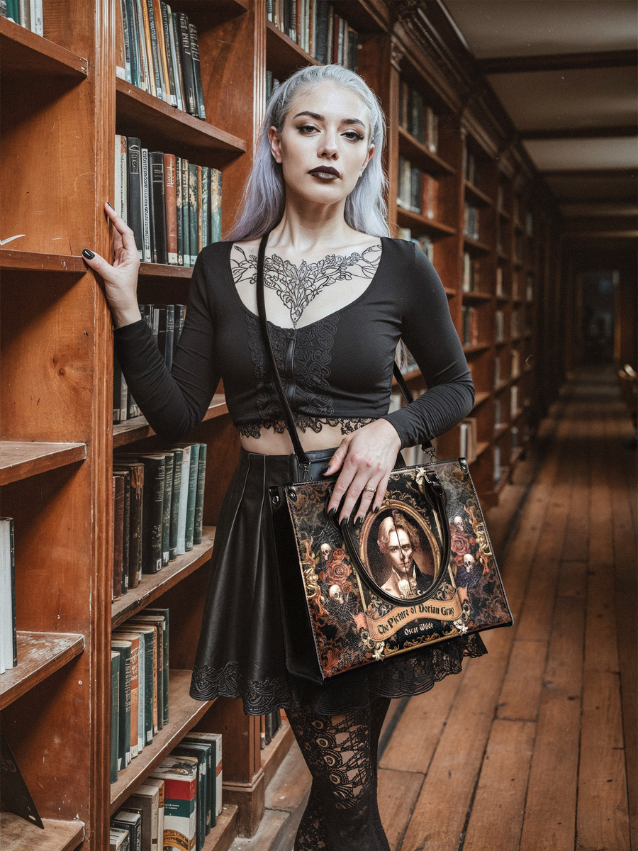"The Picture Of Dorian Gray" - Black Interior - Leather Handbag