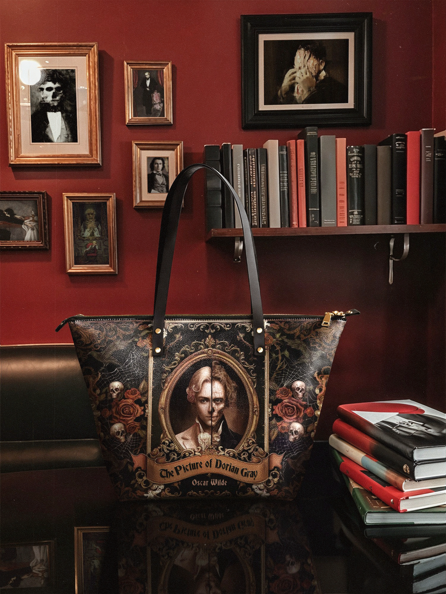 "The Picture Of Dorian Gray" Leather Tote Bag