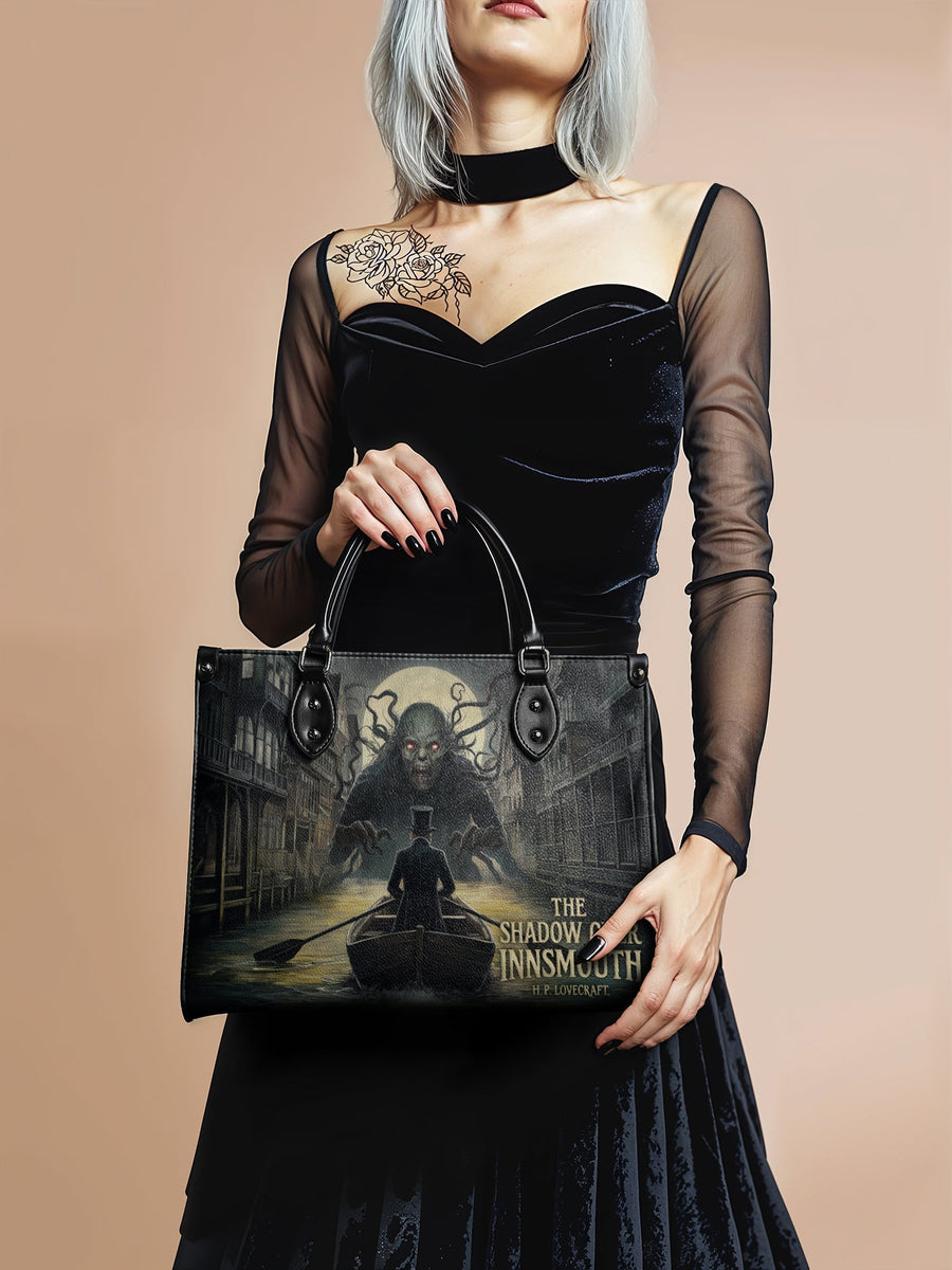 "The Shadow Over Innsmouth" - Black Interior - Leather Handbag