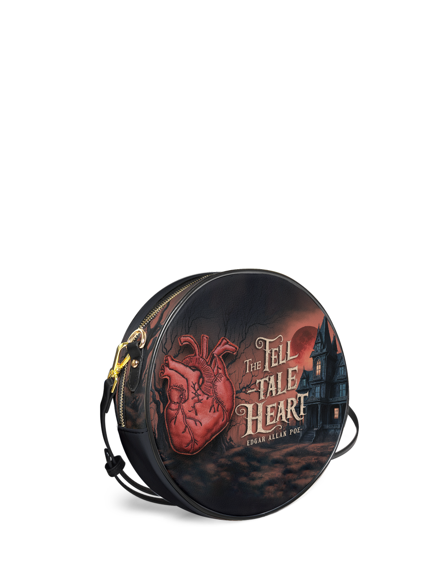 "The Tell-Tale Heart" Circle Crossbody Bag