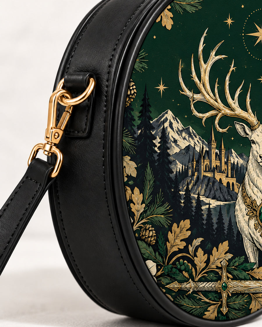 "The White Stag" Northern Court Circle Crossbody Bag