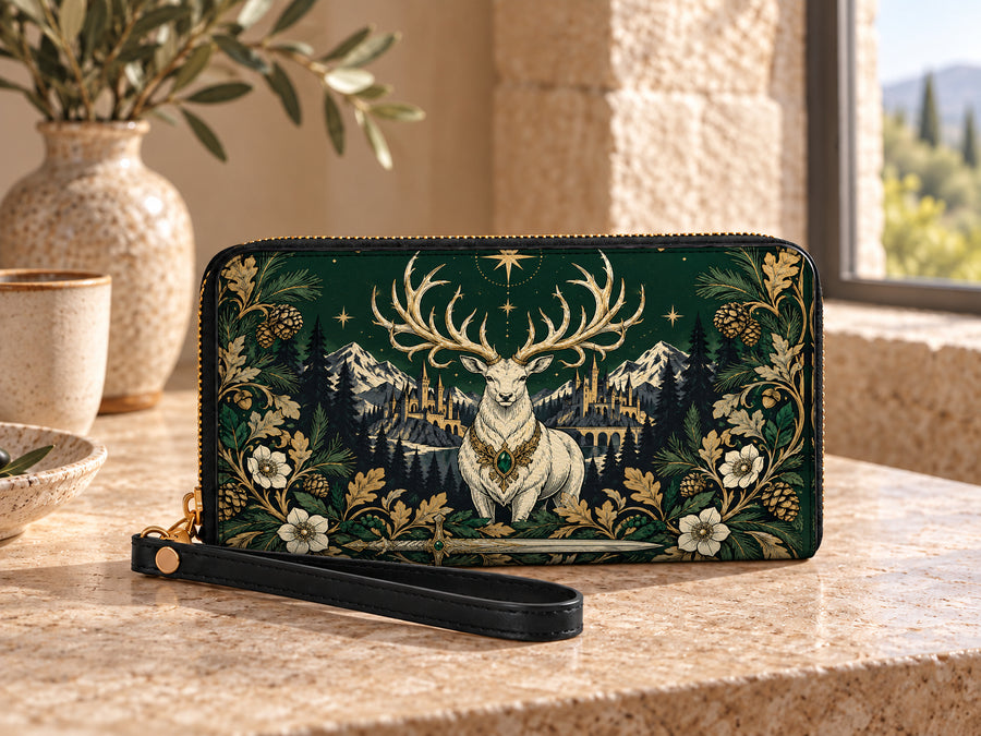 "The White Stag" Northern Court Long Wallet