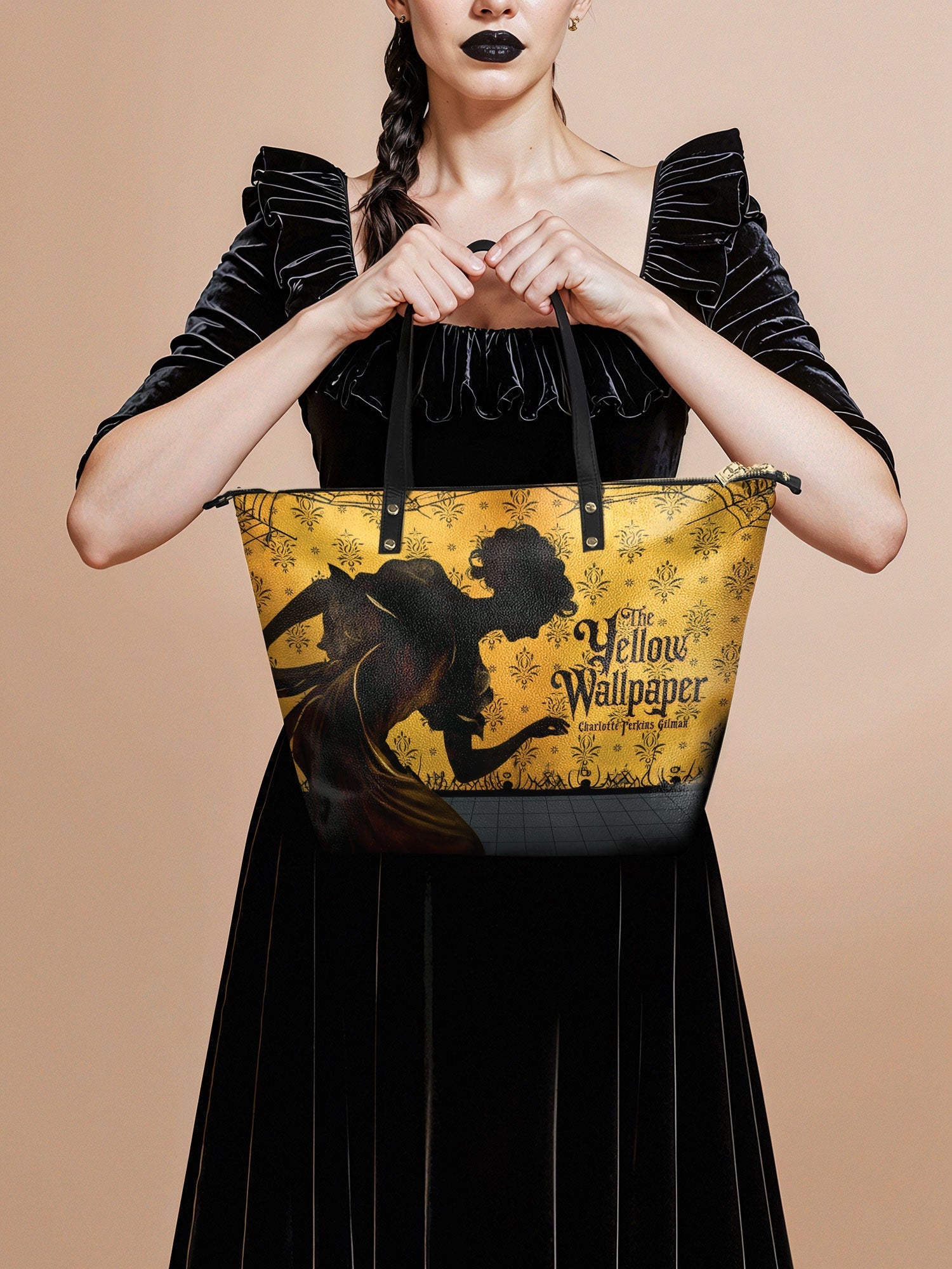 "The Yellow Wallpaper" Leather Tote Bag