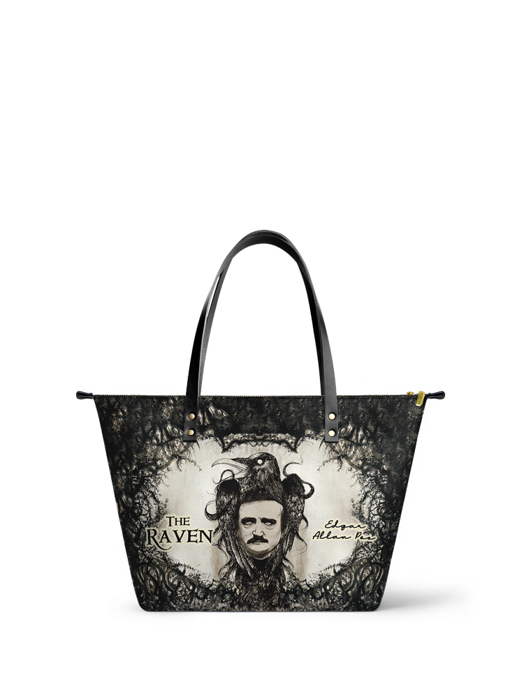 "The Raven" Leather Tote Bag