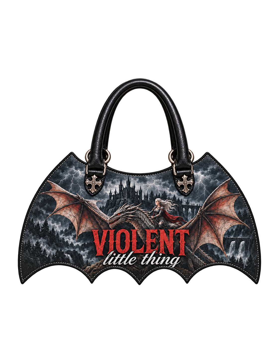 "Violent Little Thing" Dragon Rider Bat Wing Handbag