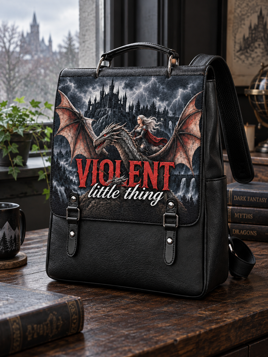 "Violent Little Thing" Dragon Rider Leather Backpack
