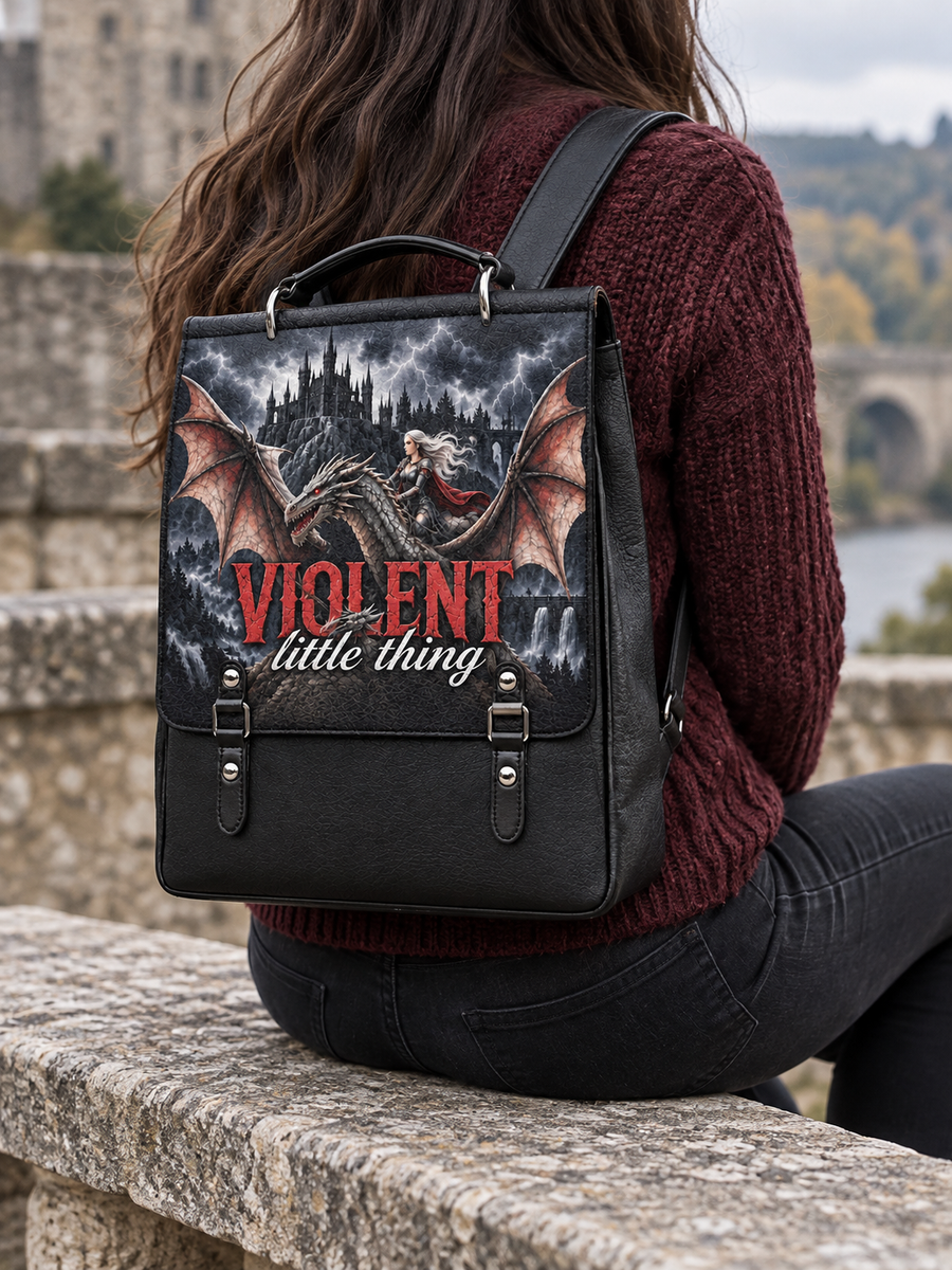"Violent Little Thing" Dragon Rider Leather Backpack