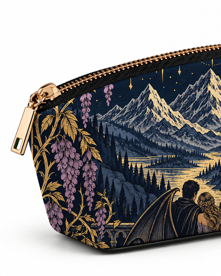 "Wisteria Balcony" Winged Lovers Eclipse Makeup Bag