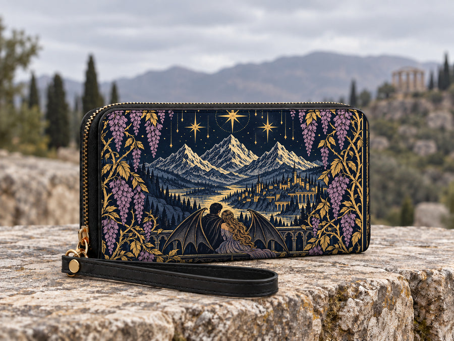 "Wisteria Balcony" Winged Lovers Long Wallet