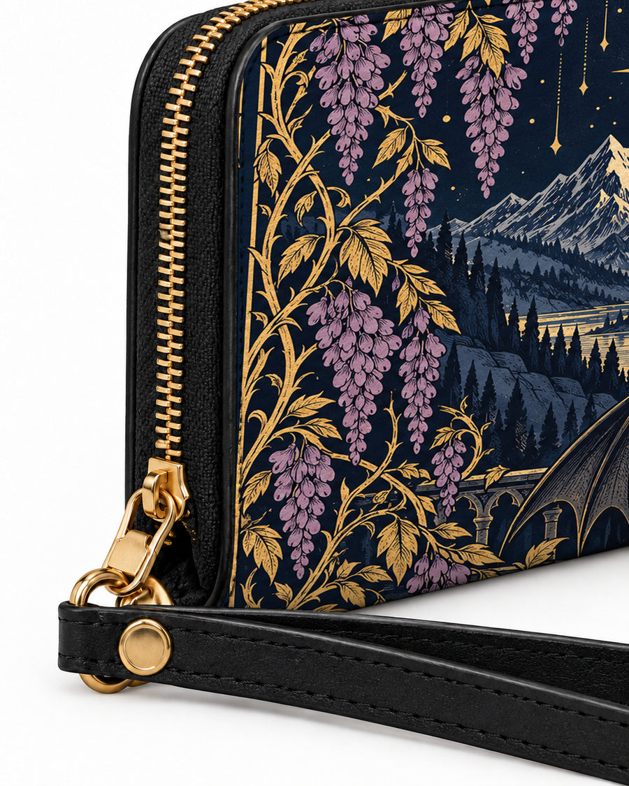 "Wisteria Balcony" Winged Lovers Long Wallet