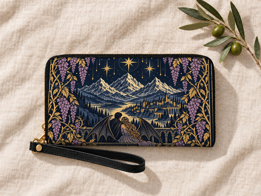 "Wisteria Balcony" Winged Lovers Long Wallet