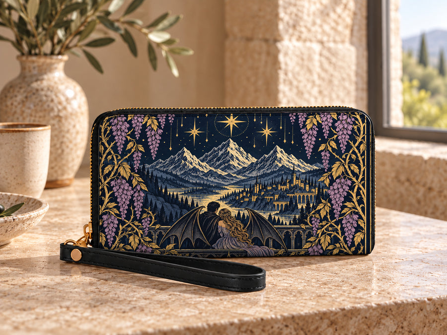 "Wisteria Balcony" Winged Lovers Long Wallet