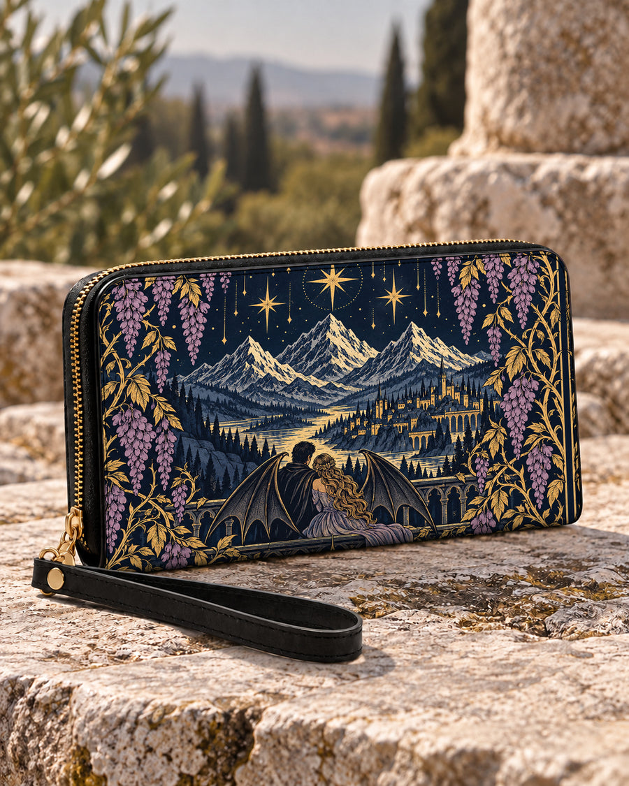 "Wisteria Balcony" Winged Lovers Long Wallet