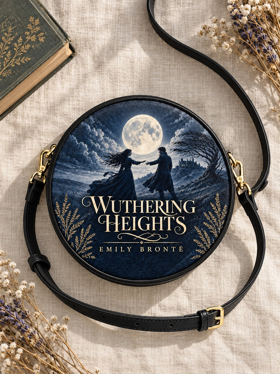 "Wuthering Heights" Windswept Moors Circle Crossbody Bag