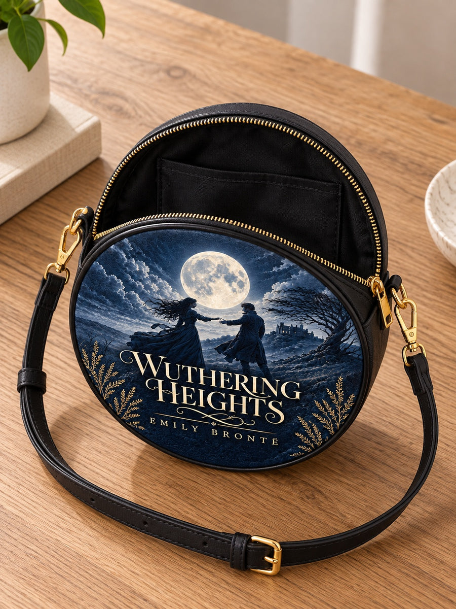 "Wuthering Heights" Windswept Moors Circle Crossbody Bag