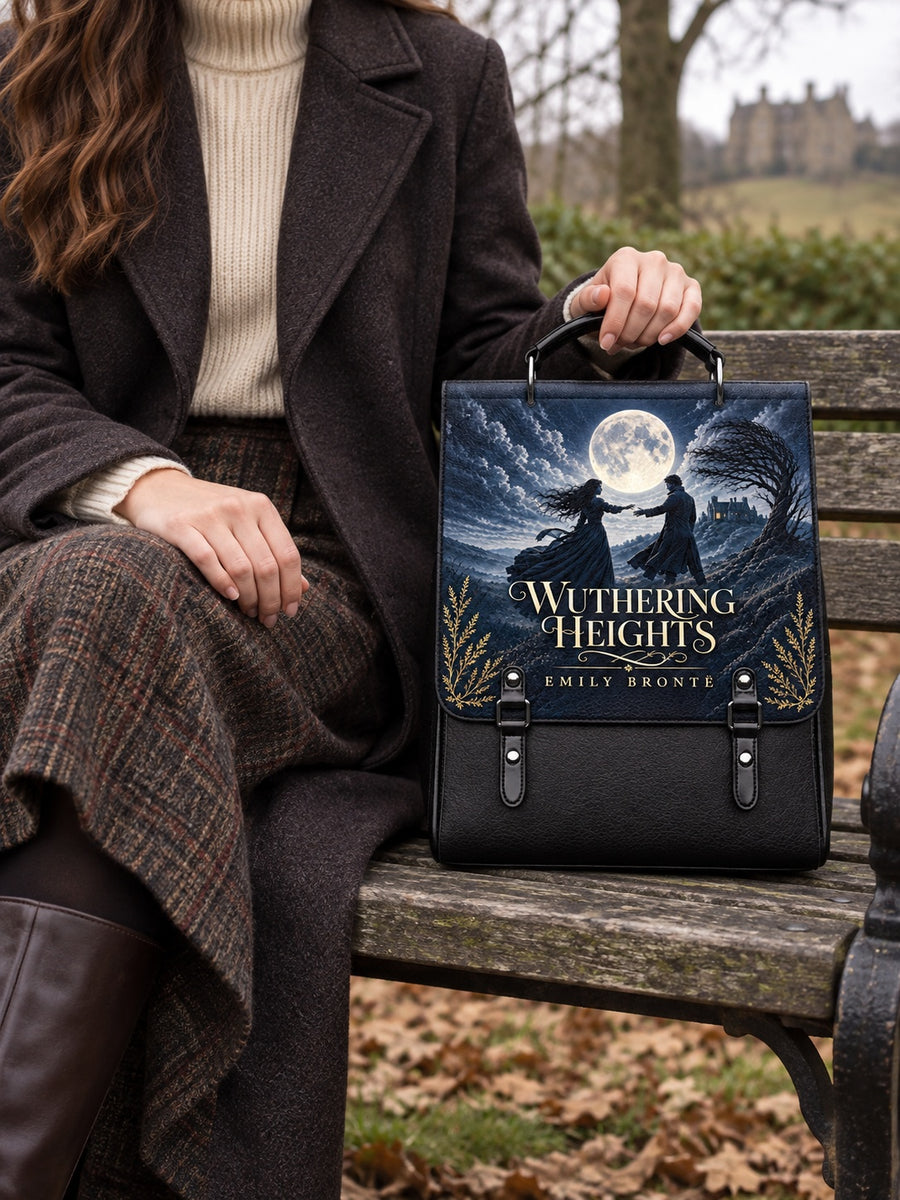 "Wuthering Heights" Windswept Moors Leather Backpack