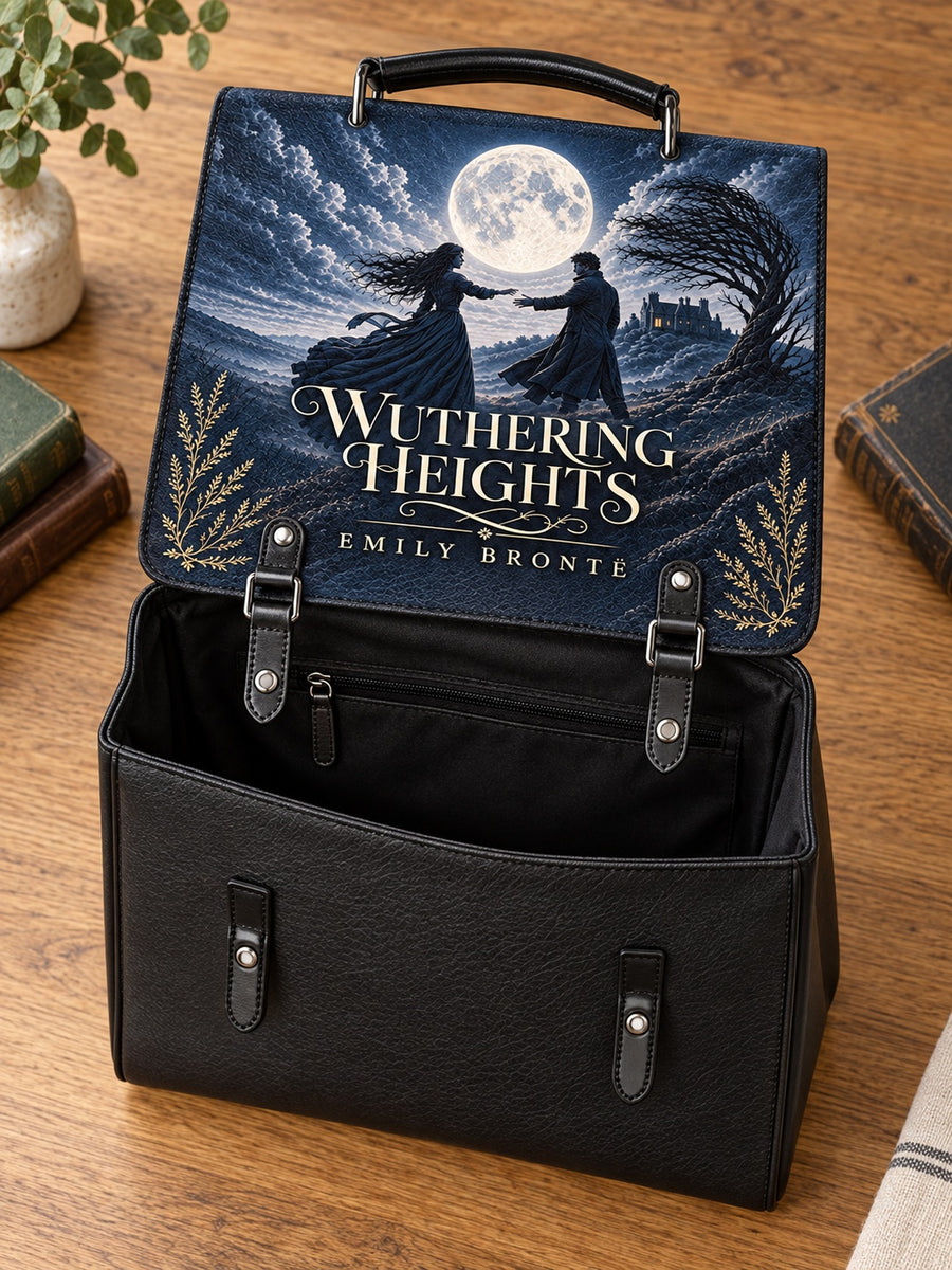 "Wuthering Heights" Windswept Moors Leather Backpack